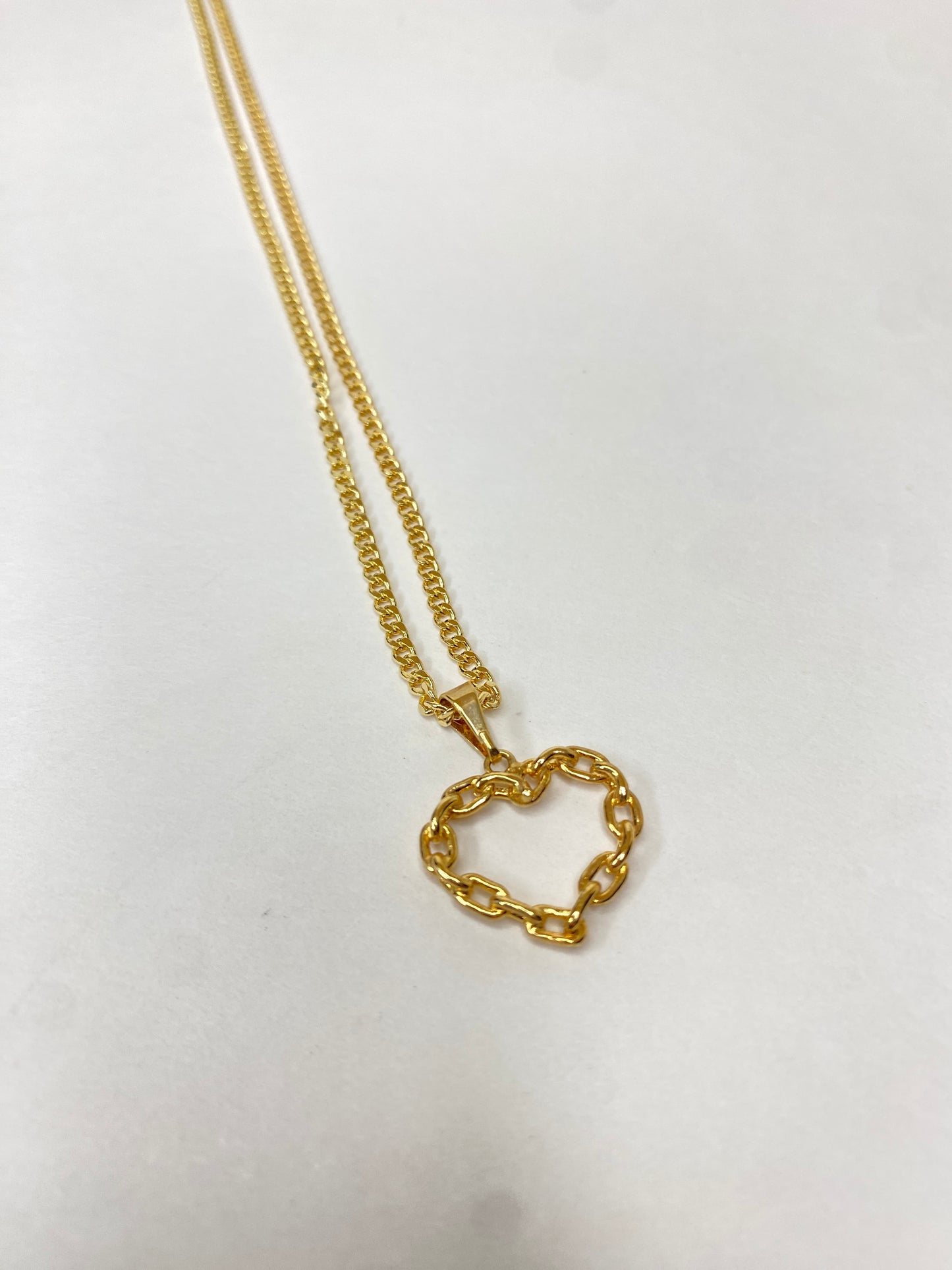 Bike Chain Heart Necklace